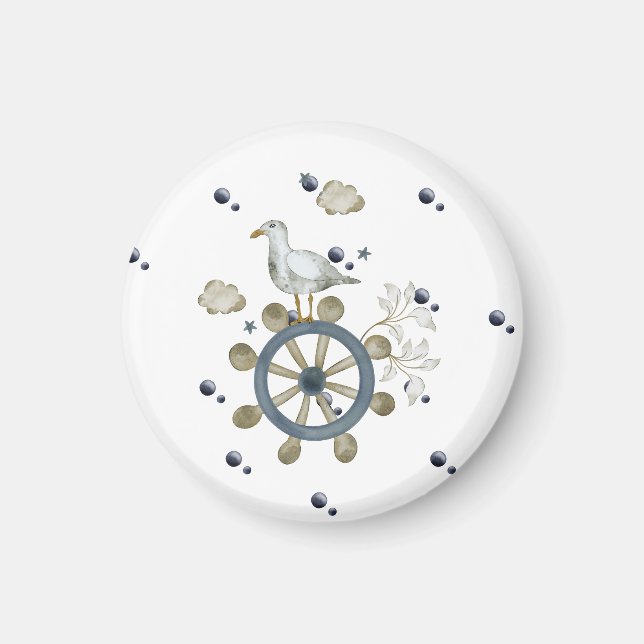 Seagull Hitching A Ride Magnet (Front)