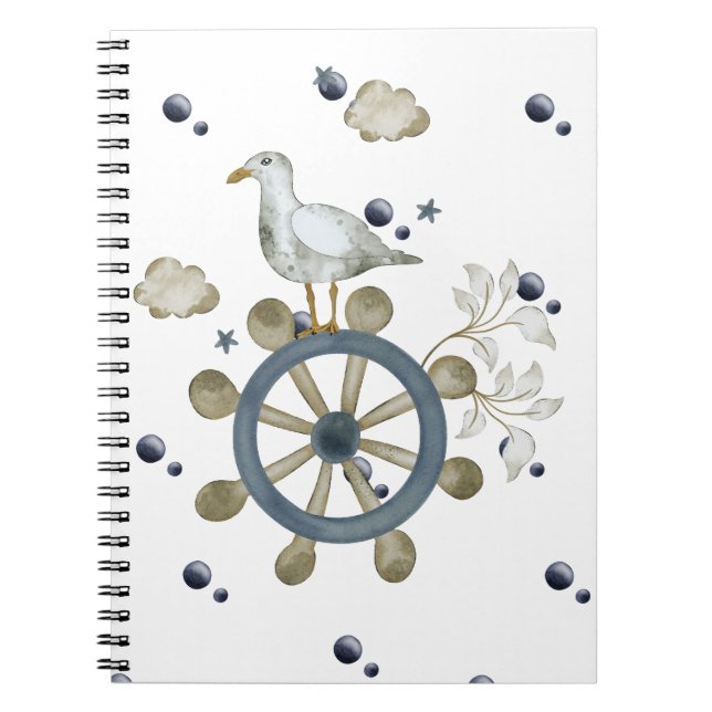 Seagull Hitching A Ride Notebook (Front)