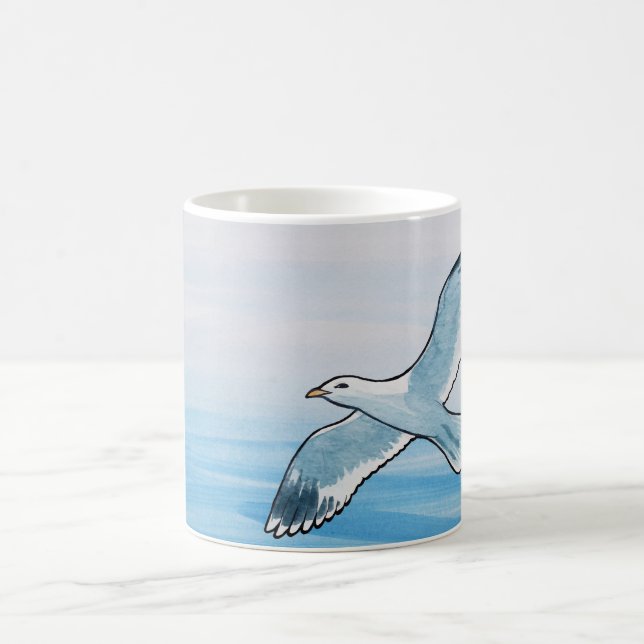 Seagull in Flight Coffee Mug (Center)