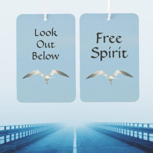 Seagull in Flight Lookout Below Free Spirit Car Air Freshener