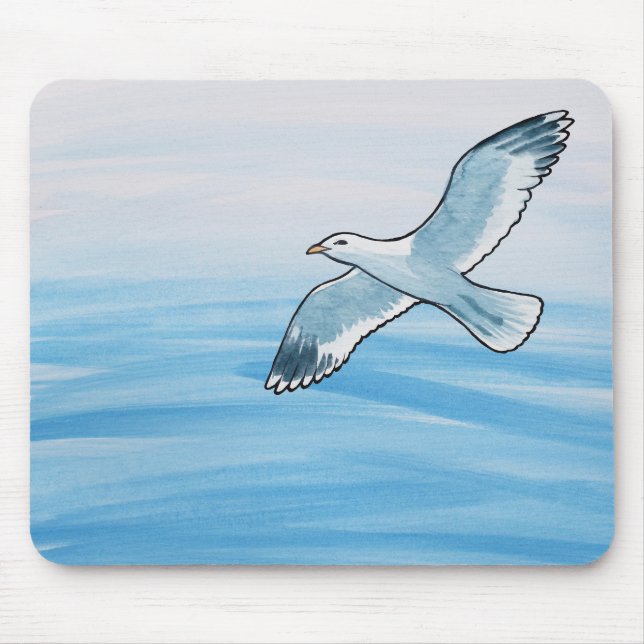 Seagull in Flight Mouse Mat (Front)