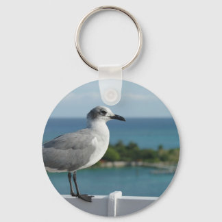 Seagull In Paradise Keychain
