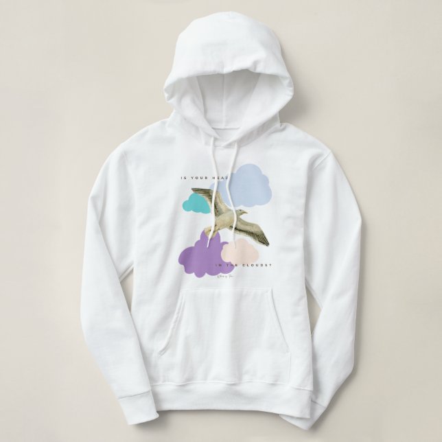Seagull in the Clouds  Hoodie (Design Front)