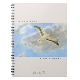Seagull in the clouds notebook
