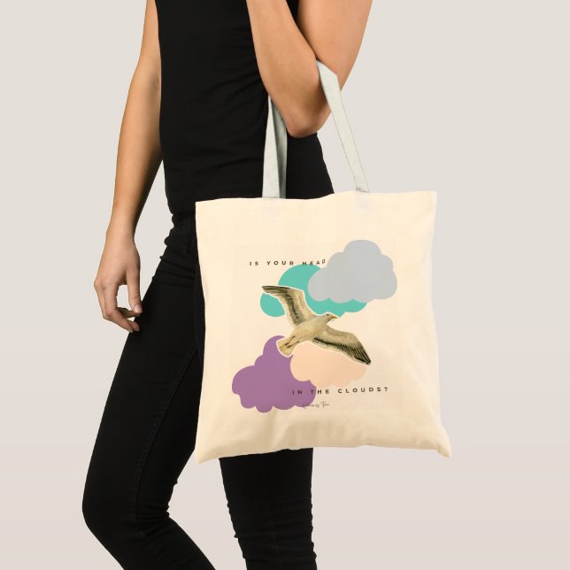 Seagull in the clouds tote bag (Front (Product))