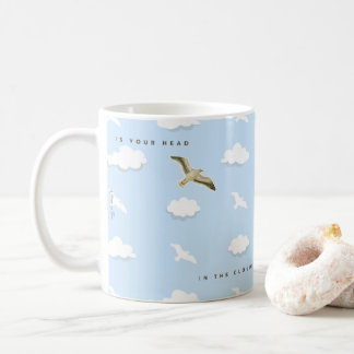 Seagull in the clounds coffee mug