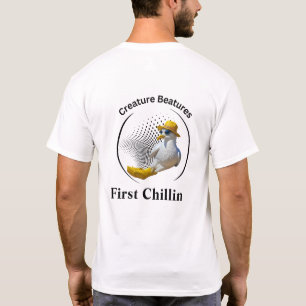 Seagull in Yellow Boots Coastal Beach Humour T-Shirt