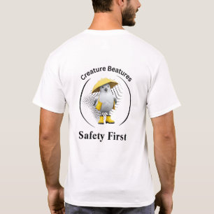 Seagull in Yellow Boots Coastal Beach Humour T-Shirt