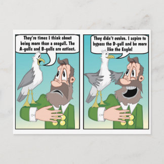 SEAGULL JOKE. POSTCARD