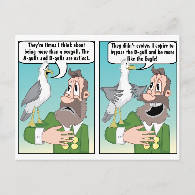 SEAGULL JOKE. POSTCARD (Front)