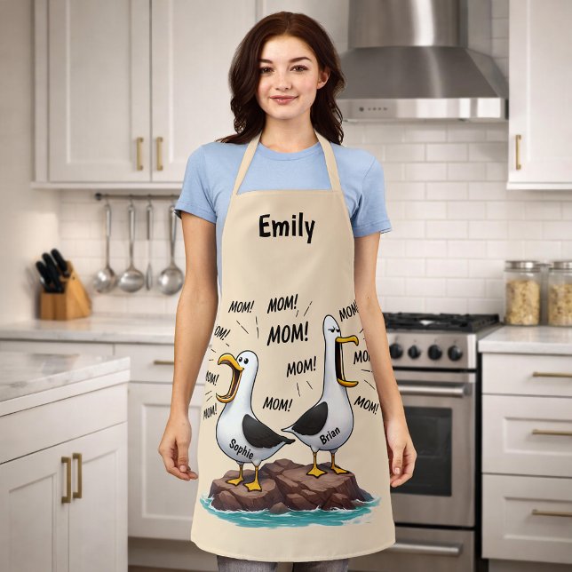 Seagull Mum Funny Personalised Apron (Creator Uploaded)