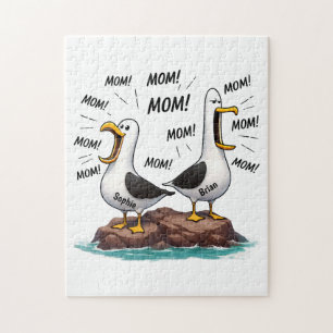 Seagull Mum Funny Personalised Jigsaw Puzzle