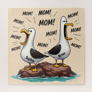 Seagull Mum Funny Personalised Jigsaw Puzzle