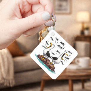 Seagull Mum Funny Personalised Key Ring