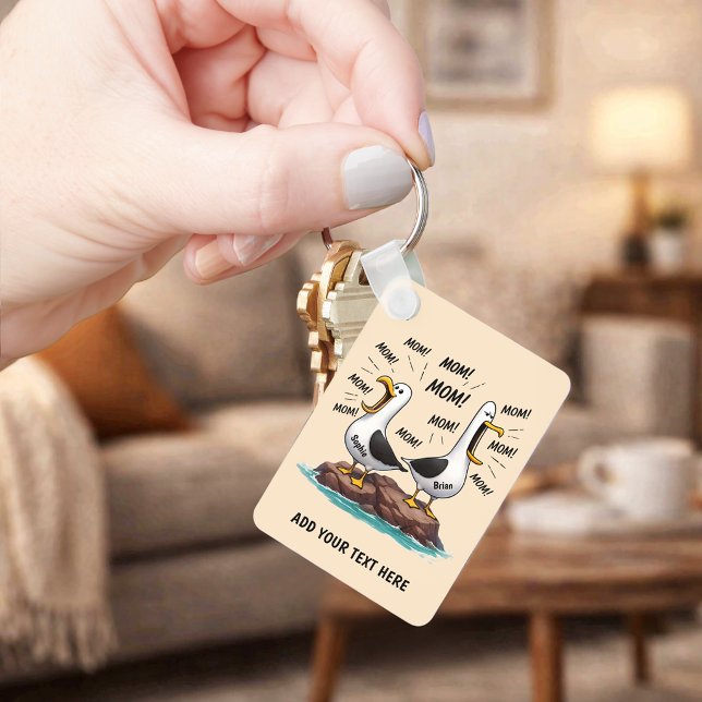Seagull Mum Funny Personalised Key Ring (Creator Uploaded)