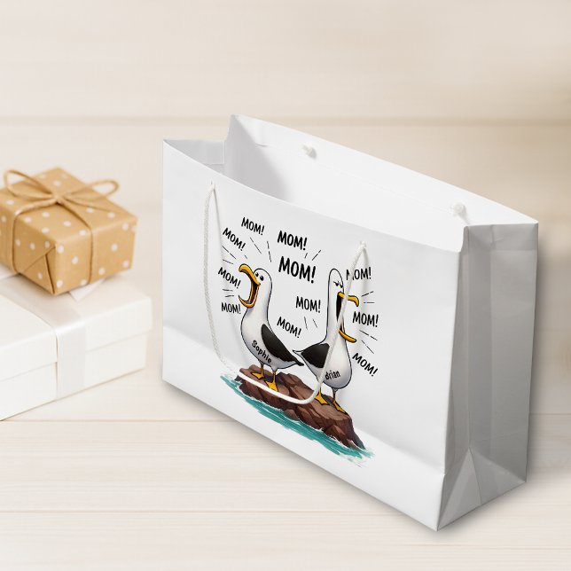 Seagull Mum Funny Personalised Large Gift Bag (Creator Uploaded)