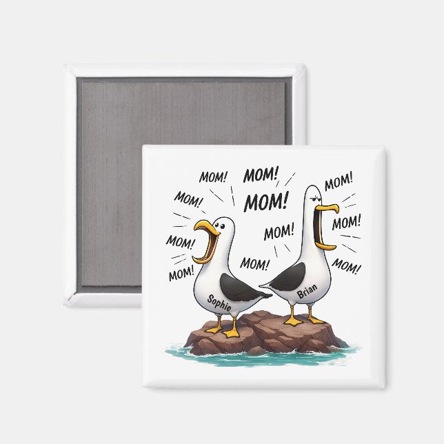 Seagull Mum Funny Personalised Magnet (Front/Back)