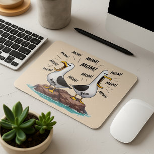 Seagull Mum Funny Personalised Mouse Mat