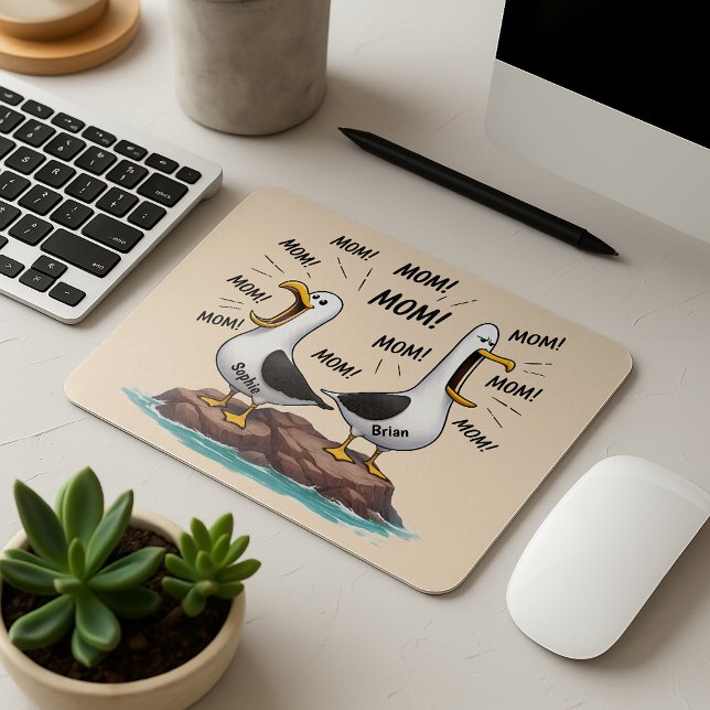 Seagull Mum Funny Personalised Mouse Mat (Creator Uploaded)