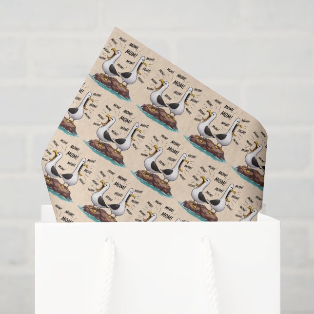Seagull Mum Funny Personalised Tissue Paper (Gift Bag)