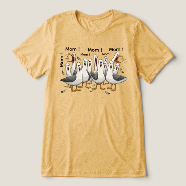 Seagull Mum Mum Mum - Personalised Shirt - Funny M (Design Front)