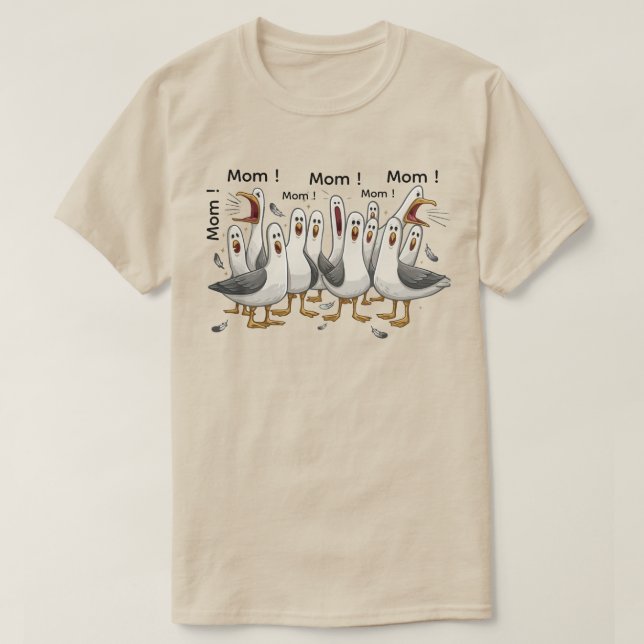 Seagull Mum Mum Mum - Personalised Shirt - Funny M (Design Front)