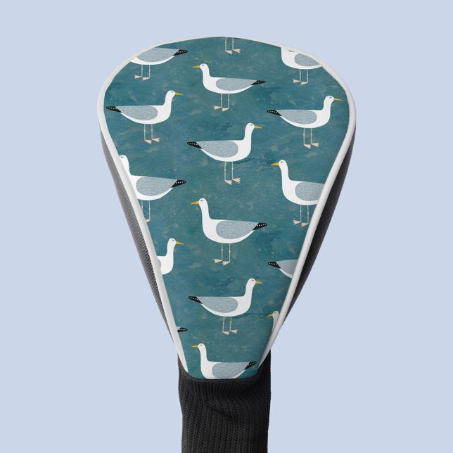 Seagull Nautical Golf Head Cover (Seagull pattern golf head cover)