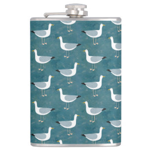 Seagull Nautical Hip Flask