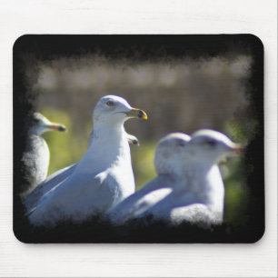 Seagull on a Rail Mouse Mat