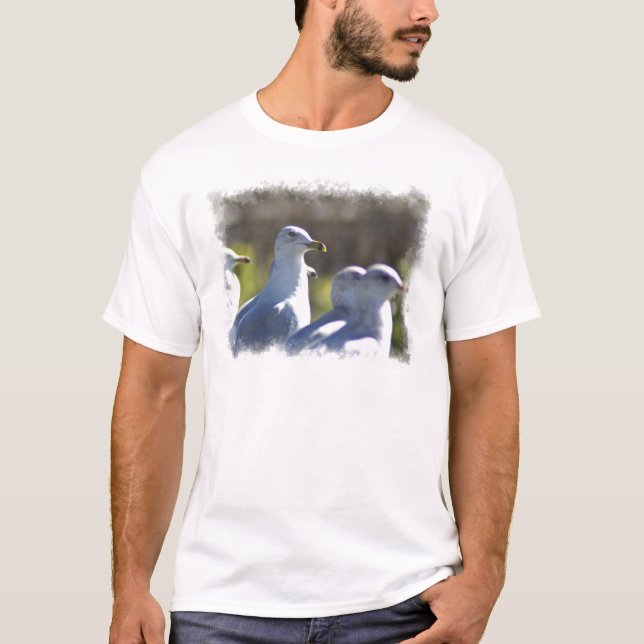 Seagull on a Rail T-Shirt (Front)