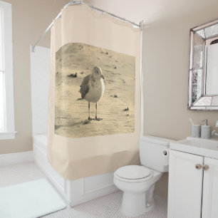 Seagull on Beach Shower Curtain