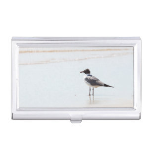 Seagull on the Beach Business Card Holder