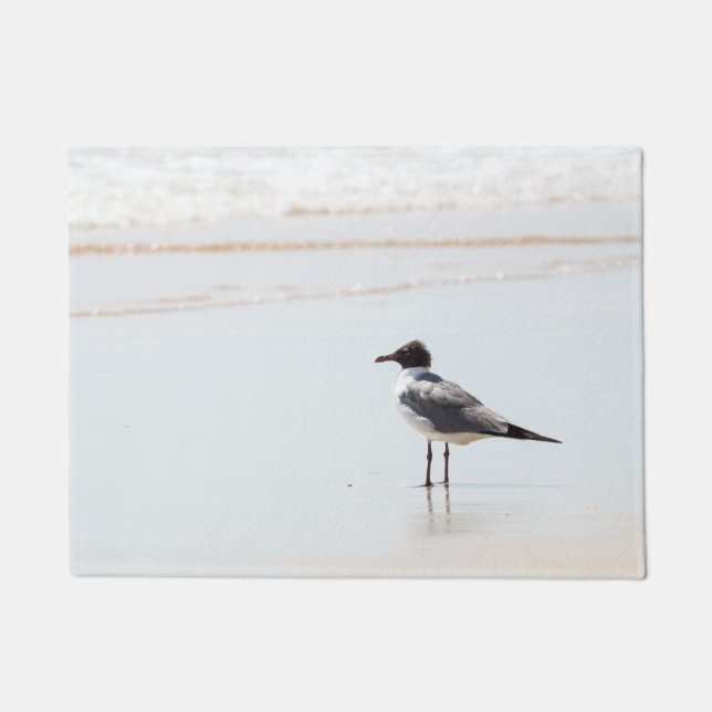 Seagull on the Beach Door Mat (Front)