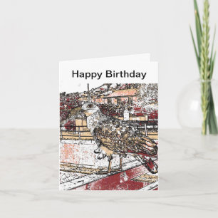 Seagull on the bridge in Hythe Card