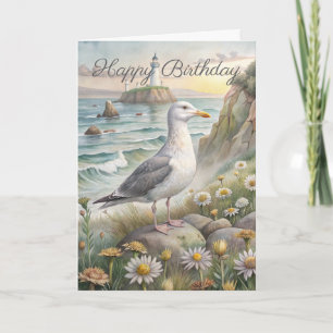 Seagull on The Coast Birthday Card