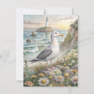 Seagull on The Coast Postcard