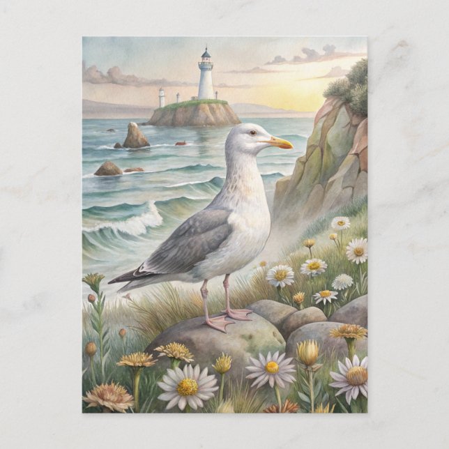 Seagull on The Coast Postcard (Front)