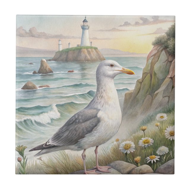 Seagull on The Coast Tile (Front)