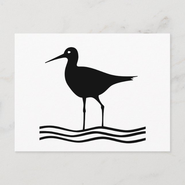 Seagull on the Water Silhouette Postcard (Front)