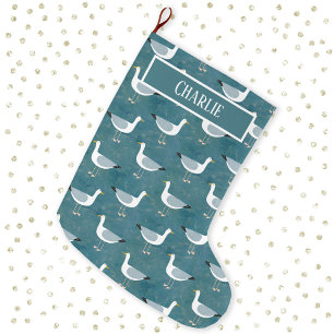 Seagull Personalised  Large Christmas Stocking