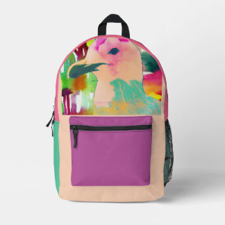 Seagull Pink Printed Backpack
