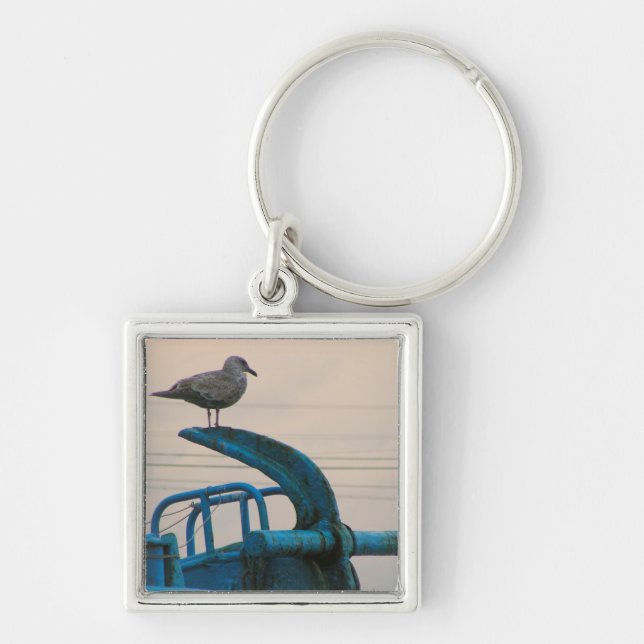 Seagull Rests On Anchor Of Ship | Choshi Key Ring (Front)