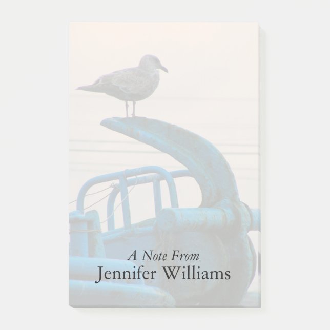 Seagull Rests On Anchor Of Ship | Choshi Post-it Notes (Front)