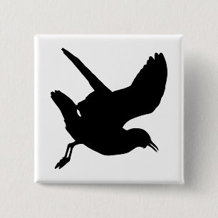 Seagull Silhouette 15 Cm Square Badge