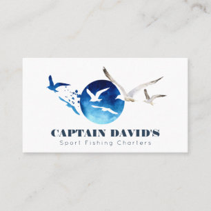 Seagull Sport Fishing Charters Boat  Business Card
