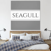 SEAGULL Stylish Modern Grey White Racing Stripes