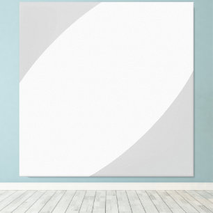 Seagull. Stylish Modern Light Grey White Curves Canvas Print