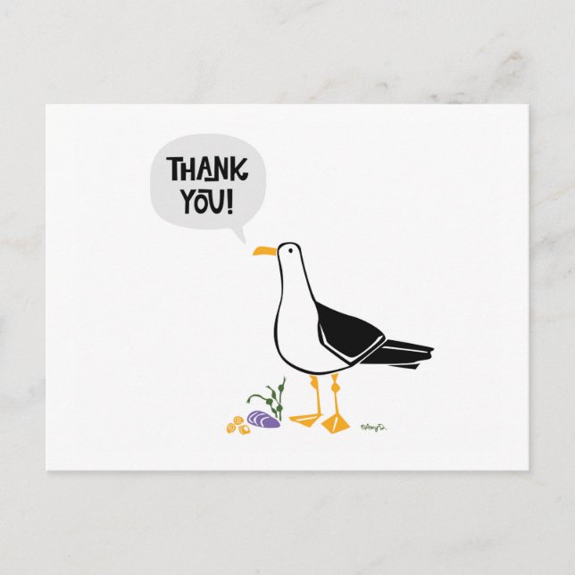 Seagull Thank You Postcard (Front)