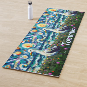 Seagull Van Gogh Style Beach Personalised Yoga Mat