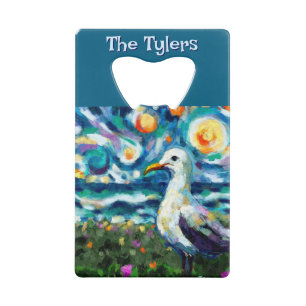 Seagull Van Gogh Style Beach Personalized